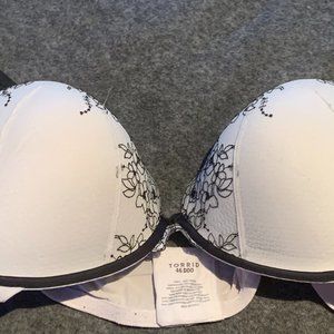 Black and White Floral Bra